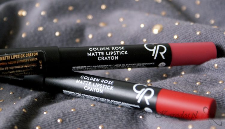 Golden Rose Matte Crayon Lipstick Matowa Pomadka W Kredce Do Ust Nr 09 11