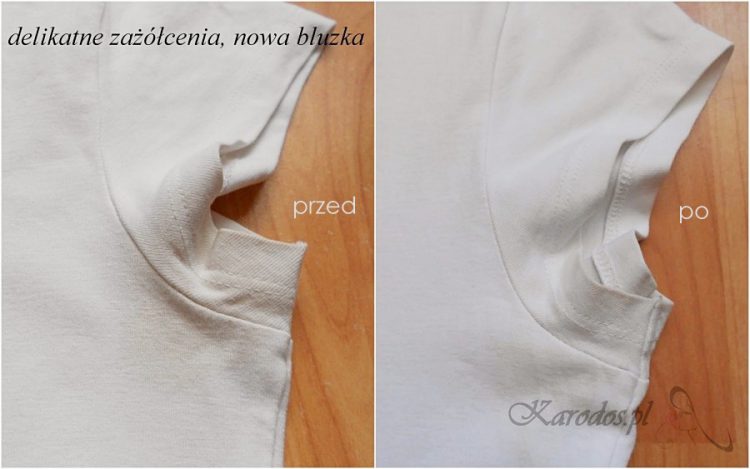 jak pozbyc sie zoltych plam od potu