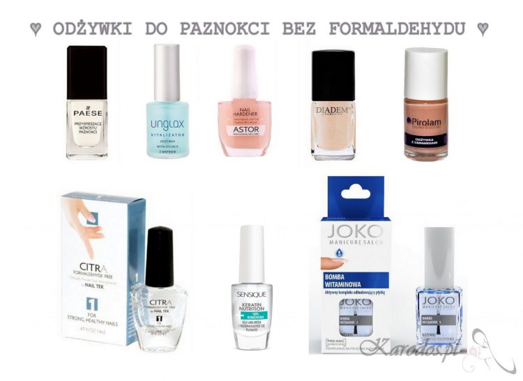 odzywki do paznokci bez formaldehydu