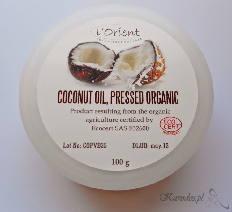 L'Orient, Coconut Oil, Pressed Organic - 100% Naturalny olej kokosowy