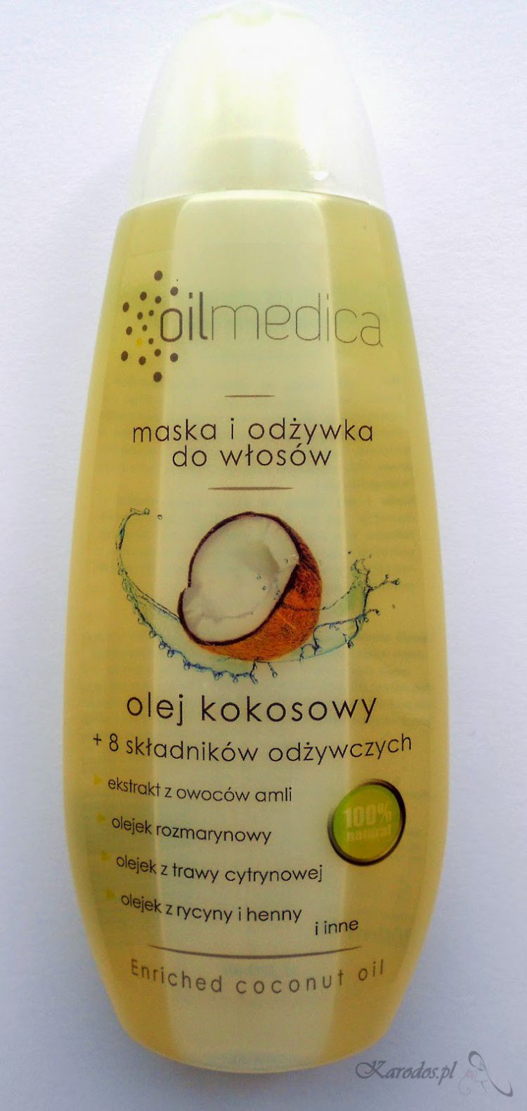 Oilmedica, Olej kokosowy+ 8 składników odżywczych - maska i odżywka do włosów