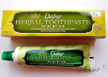 Dabur, Ayurvedyjska ziołowa pasta do zębów z neem (miodlą indyjską) bez fluoru