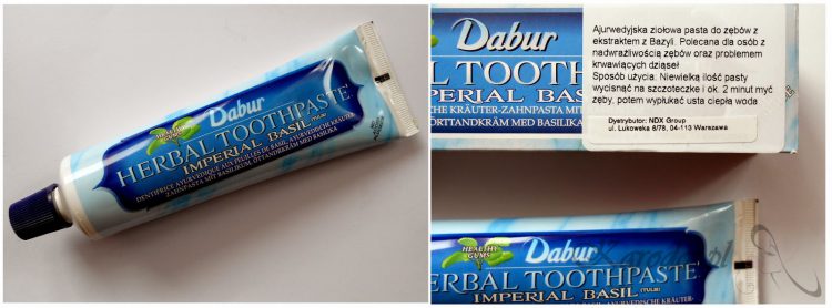 Dabur, Herbal Toothpaste Imperial Basil – Ajurwedyjska ziołowa pasta do zębów z bazylią (tulsi) bez fluoru