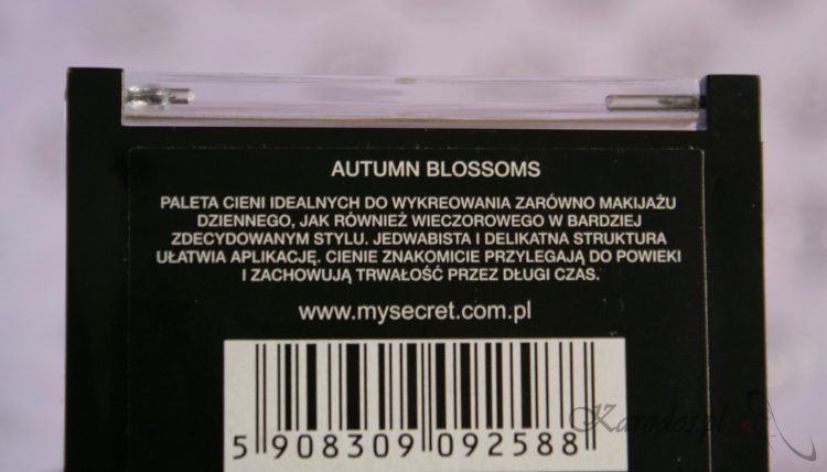 My Secret, Natural Beauty Eyeshadows, Cienie do powiek (Autumn Blossoms)